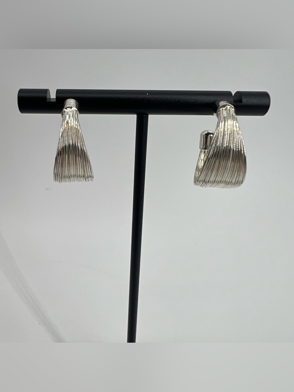 Sterling Silver Multi Wire Strand Layered Hoop Statement Earrings 925 5.07g